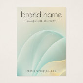 Soft aqua und goldene Wirbel erhalten Grafikkarte (Vorderseite)