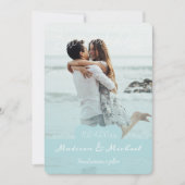 Soft Aquamarin Banner Foto Ankündigung Datum freih (Vorderseite)