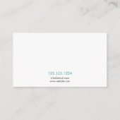 Soft Aquamarine Abstrakt Waves Massagetherapie Visitenkarte (Rückseite)