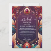 Soft Aquamarine Fall Bold Jewel Tone Brautparty Einladung (Vorderseite)