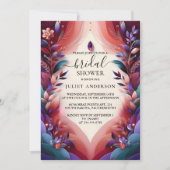 Soft Aquamarine Fall Bold Jewel Tone Brautparty Einladung (Vorderseite)