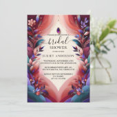 Soft Aquamarine Fall Bold Jewel Tone Brautparty Einladung (Stehend Vorderseite)