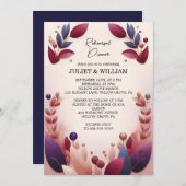 Soft Aquamarine Fall Bold Jewel Tone Probe Dinner Einladung (Vorne/Hinten)