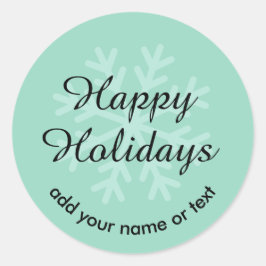 Soft Aquamarine, individuell anpassbare Happy Holi Runder Aufkleber