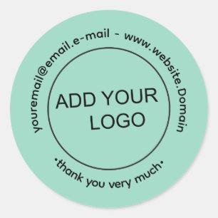 Soft Aquamarine Logo-Aufkleber Runder Aufkleber