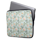 Soft Aquarell Blume & Blätter Notebook-Hülle Laptopschutzhülle (Vorderseite Links)