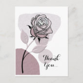 Soft Artistic Lavander Rose Thank You Postkarte (Vorderseite)