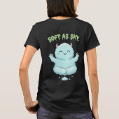 Soft as Sky: Kawaii Cloud Monster Zen Yoga & Medit T-Shirt (Rückseite)