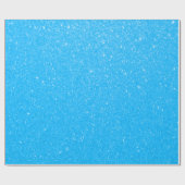 Soft Baby Blue Glitzer Print Geschenkpapier (Flach)