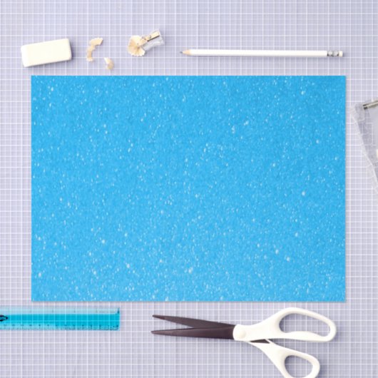 Soft Baby Blue Glitzer Print Seidenpapier (Handwerk)