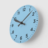 Soft Baby Blue Gloss Minimalistische Wall Clock Runde Wanduhr (Winkel)