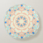 Soft Baby Blue Magic Star Summer Kinderzimmer Rundes Kissen (Rückseite)