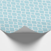 Soft Baby Blue Quatrefoil Pattern Geschenkpapier (Ecke)