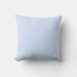 Soft Baby Blue Solid Pastellfarbe mit Herz Kissen