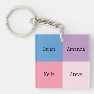 Soft Baby Colors - Grandkids' Names for Oma Schlüsselanhänger