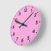 Soft Baby Pink Glanz Minimalistische Uhr (Winkel)