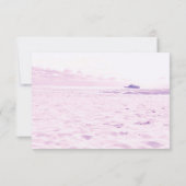 *~* Soft Beach Sea Sand Sky Foto Hochzeit RSVP Karte (Rückseite)