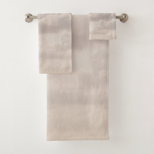Soft Beige Caribbean Clouds Dream 1 Badhandtuch Set (Insitu)