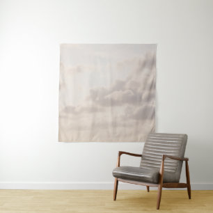 Soft Beige Caribbean Clouds Dream 1 Wandteppich