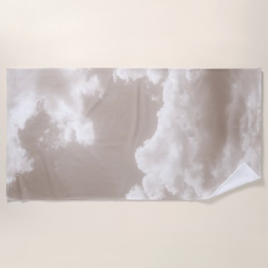 Soft Beige Clouds 5 #clouds #art Strandtuch (Vorderseite)