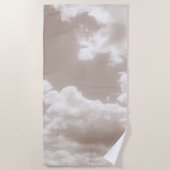 Soft Beige Clouds 5 #clouds #art Strandtuch (Vorderseite)