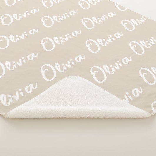 Soft Beige Custom Blanket for Kids & Grandparents Sherpadecke (3/4)