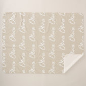 Soft Beige Custom Blanket for Kids & Grandparents Sherpadecke (Vorderseite (Horizontal))