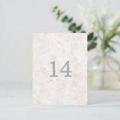 Soft Beige Elegante Marmorbäume Tischnummer (Stehend Vorderseite)
