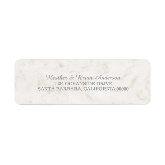 Soft Beige Elegante Marmorhochzeit (Vorne)