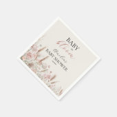 Soft Beige Floral Baby in Bloom Baby Dusche Napkin Serviette (Ecke)