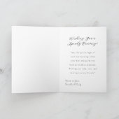Soft Beige Floral Get Well Soon Personalized Card Karte (Innenseite)
