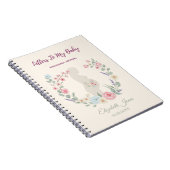 Soft Beige Floral Pregnancy Journal Keepsake Notizblock (Rechte Seite)
