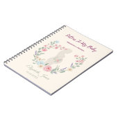 Soft Beige Floral Pregnancy Journal Keepsake Notizblock (Linke Seite)