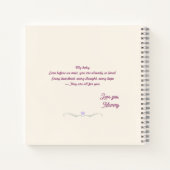 Soft Beige Floral Pregnancy Journal Keepsake Notizblock (Rückseite)