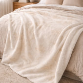 Soft Beige Florals Sherpa Blanket Sherpadecke