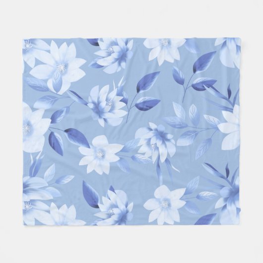 Soft Beige Flower Throw Blanket for Sofa & Bed Fleecedecke (Vorderseite (Horizontal))