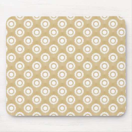 Soft Beige Funky Blume Mousepad (Vorne)