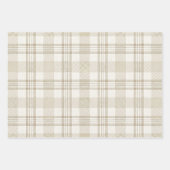 Soft Beige Gingham Christmas Geschenkpapier Set (Vorderseite 3)