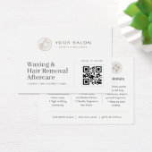 Soft Beige Minimal Wachs-Nachsorge QR-Vorlage (Schreibtisch)