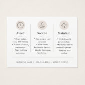 Soft Beige Minimal Wachs-Nachsorge QR-Vorlage (Rückseite)