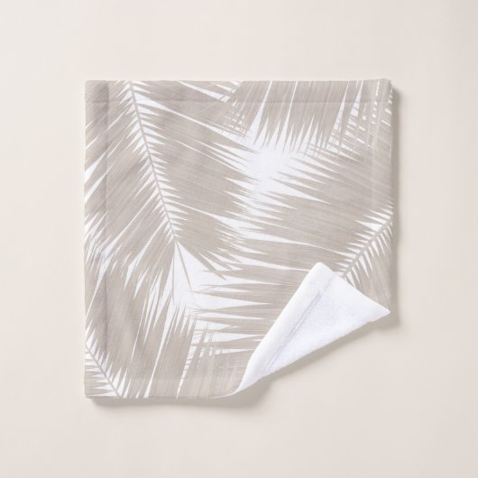 Soft Beige Palm Blätter #1 #tropical #wall #art Badhandtuch Set (Waschlappen)
