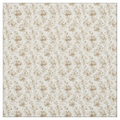 Soft Beige Toile mit Rose und Gartenblättern Stoff (Muster)