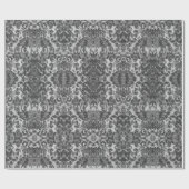 Soft Black Damask Gothic Art Print Geschenkpapier (Flach)