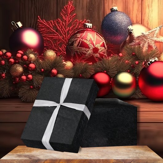 Soft Black Imitats Süede Leather Geschenkpapier