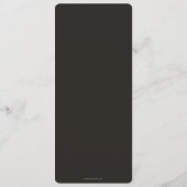 Soft Black Leaf Motif Erntedank Flat 4 Course Menükarte (Rückseite)