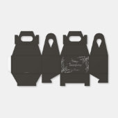 Soft Black Leaf Motif Happy Thanksgiving Geschenkschachtel (Ungefaltet)