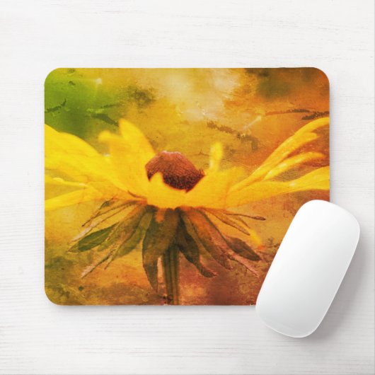 Soft Black Mit Augen Susan Blume Art Mousepad (Mit Mouse)