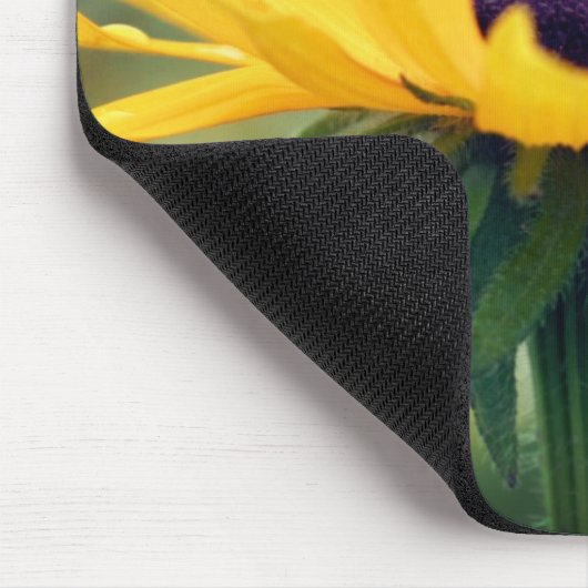 Soft Black Mit Augen Susan Blume Mousepad (Ecke)