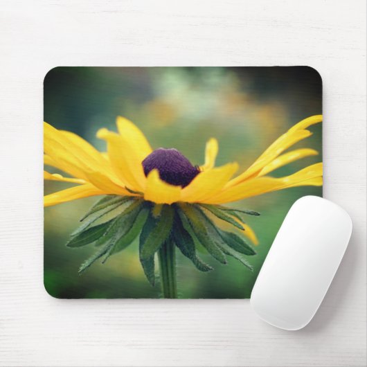 Soft Black Mit Augen Susan Blume Mousepad (Mit Mouse)