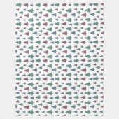 Soft Blanket with Pine Print - Warmth and Style Fleecedecke (Vorderseite)